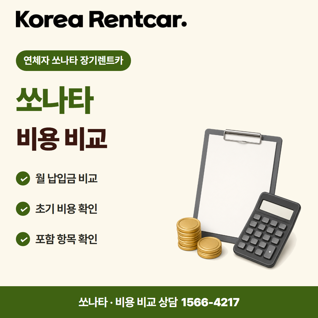 연체자 소나타 장기렌트카 차량 선택 카드뉴스 3